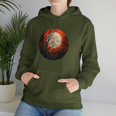 Halloween Harvest Moon - Graphic Hooded Sweatshirt